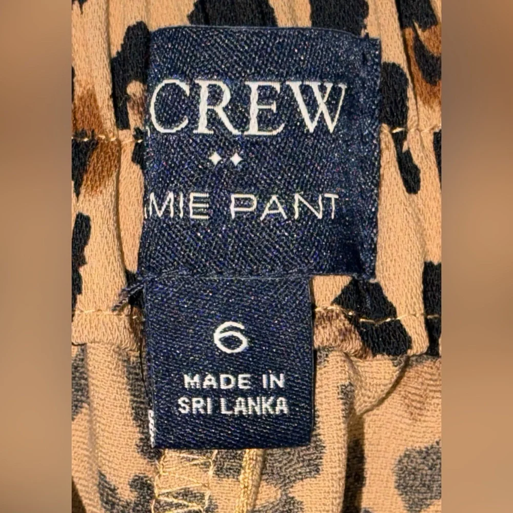 J. Crew Leopard Jamie pant with elastic waist - Picture 5 of 8